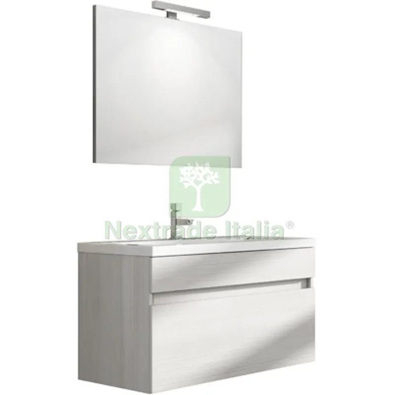 Mobile Bagno Sospeso "perseo" con Lavabo e Specchio CM. 90 Larice Bianco — Accessori bagno — rif. FERX.DIA142-PP20090-LB Mobile Bagno Sospeso "perseo" con Lavabo e Specchio CM. 90 Larice Bianco — Accessori bagno — rif. FERX.DIA142-PP20090-LB