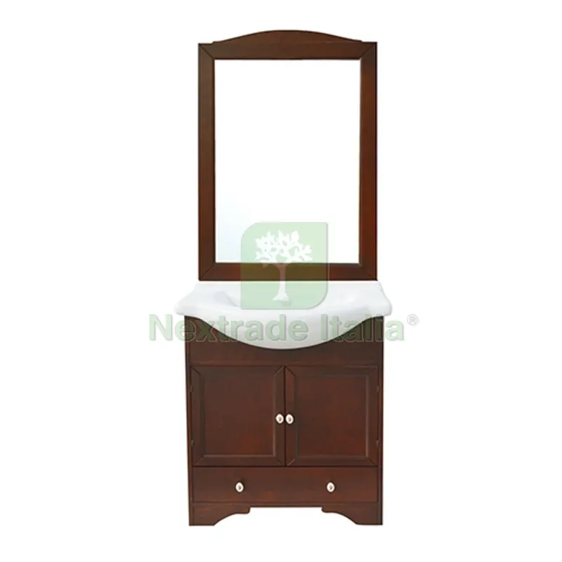 MOBILE BAGNO MONIQUE CON LAVELLO INTEGRATO E SPECCHIO 75 cm 75 — Accessori bagno — rif. FERX.DIA143-M30075