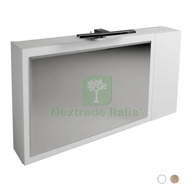 Specchio Contenitore Orizzontale Bianco - LxHxP 90x50x15 cm — Accessori bagno — rif. FERX.DIA145-205-BI Specchio Contenitore Orizzontale Bianco - LxHxP 90x50x15 cm — Accessori bagno — rif. FERX.DIA145-205-BI