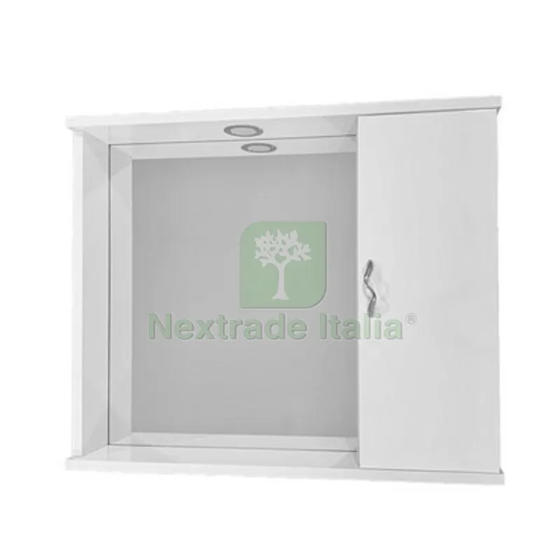 Specchio MOD. Asia 1 Anta Liscia Bianco LxHxP 72x60,5X16 — Illuminazione — rif. FERX.DIA145-E101-B72