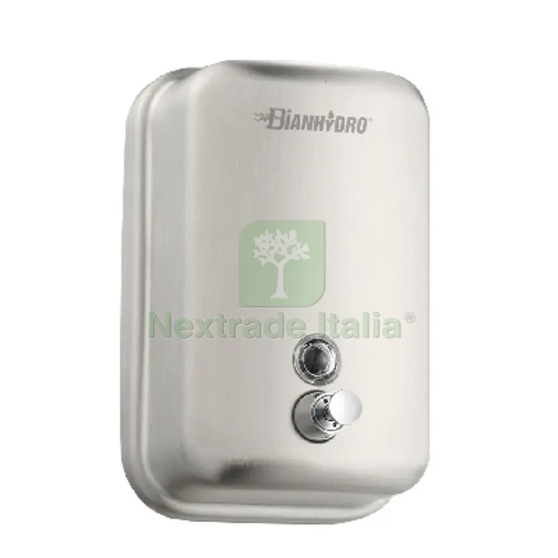 DISPENSER DI SAPONE LIQUIDO A PARETE IN ACCIAIO Lt 1,00 - H. 202 mm — Accessori bagno — rif. FERX.DIA150-403-10 DISPENSER DI SAPONE LIQUIDO A PARETE IN ACCIAIO Lt 1,00 - H. 202 mm — Accessori bagno — rif. FERX.DIA150-403-10