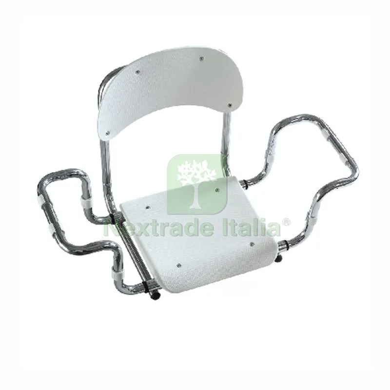 Sedile per Vasca con Schienale in Polipropilene Telaio Cromo Bianco - Cromo — Pile e batterie — rif. FERX.DIA151-4168 Sedile per Vasca con Schienale in Polipropilene Telaio Cromo Bianco - Cromo — Pile e batterie — rif. FERX.DIA151-4168