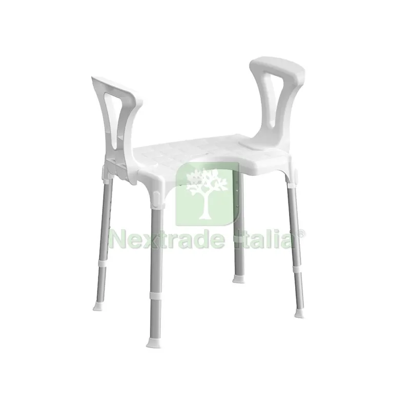 SEDIA DA DOCCIA CON APERTURA E BRACCIOLI Bianco — Arredo — rif. FERX.DIA151-4182 SEDIA DA DOCCIA CON APERTURA E BRACCIOLI Bianco — Arredo — rif. FERX.DIA151-4182