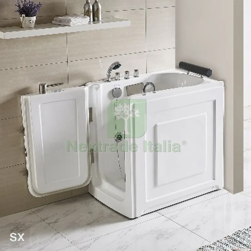 Vasca per Anziani Modello Azzurra Versione Sx — Flessibili e allacci — rif. FERX.DIA151-V1018-SX