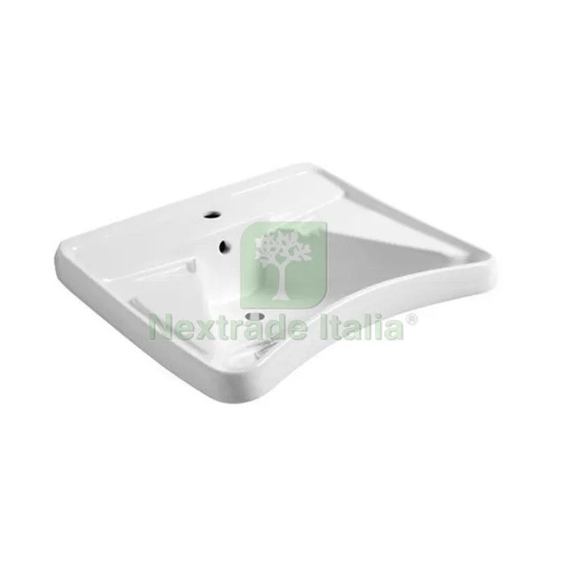 Lavabo per Terza ETA' Bianco -cm L70 x P60 x H22 — Sanitari e ceramiche — rif. FERX.DIA152-T100-N Lavabo per Terza ETA' Bianco -cm L70 x P60 x H22 — Sanitari e ceramiche — rif. FERX.DIA152-T100-N
