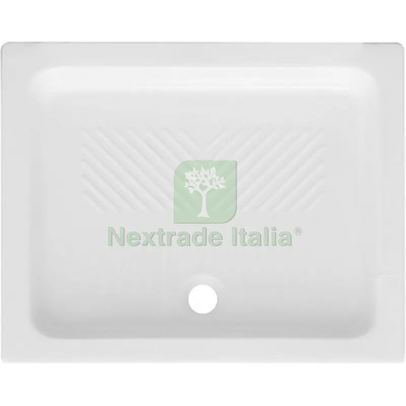 PIATTO DOCCIA RETTANGOLARE IN CERAMICA cm 80 x 100 H. 10 — Rubinetti e valvole — rif. FERX.DIA179-D120-80100