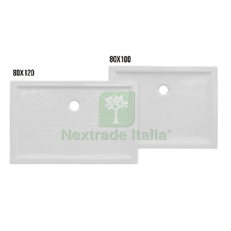 PIATTO DOCCIA H6 RETTANGOLARE IN CERAMICA cm 80 x 120 H. 6 — Rubinetti e valvole — rif. FERX.DIA179-D6120-80120
