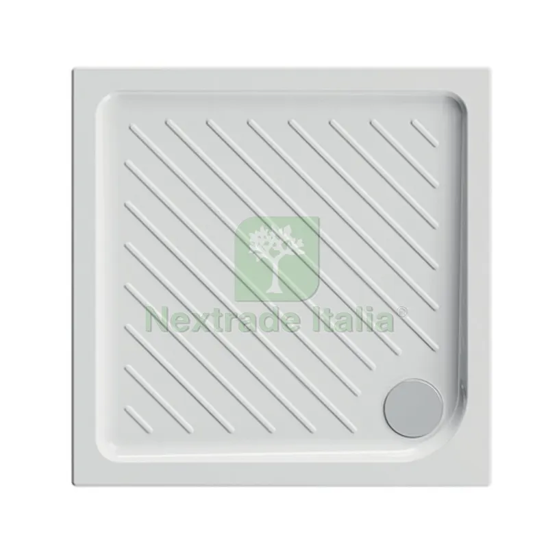 Piatto Doccia Quadrato in Ceramica Salix H. 7 cm 80 x 80 H. 7 — Rubinetti e valvole — rif. FERX.DIA179-DG7100-80 Piatto Doccia Quadrato in Ceramica Salix H. 7 cm 80 x 80 H. 7 — Rubinetti e valvole — rif. FERX.DIA179-DG7100-80