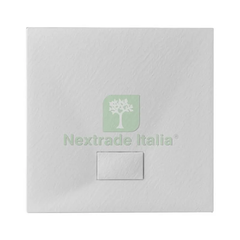 PIATTO DOCCIA STONE ESSENCE SLIM QUADRO Grigio cm 80 x 80 — Rubinetti e valvole — rif. FERX.DIA179-SEQ-G80