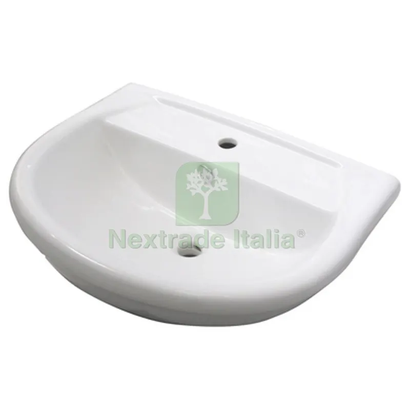 LAVABO SERIE KAILA Monoforo L. 56 cm — Sanitari e ceramiche — rif. FERX.DIA180-L100-M56