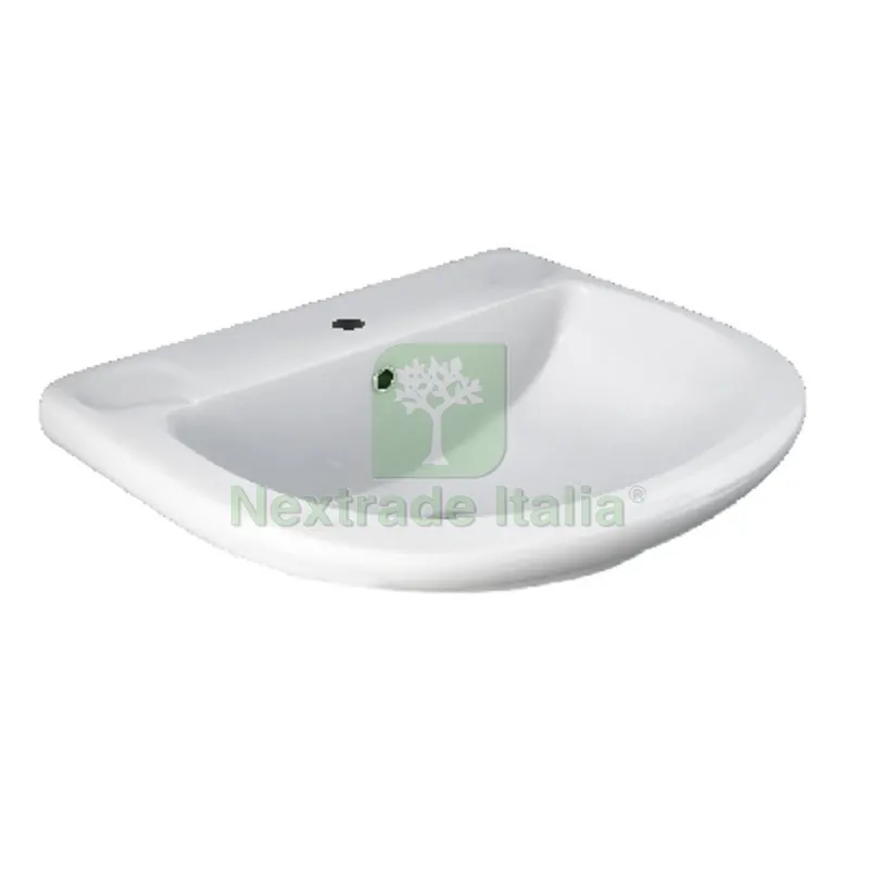 LAVABO ORIENT/NINFEA Monoforo L. 65 cm — Sanitari e ceramiche — rif. FERX.DIA181-N100-65