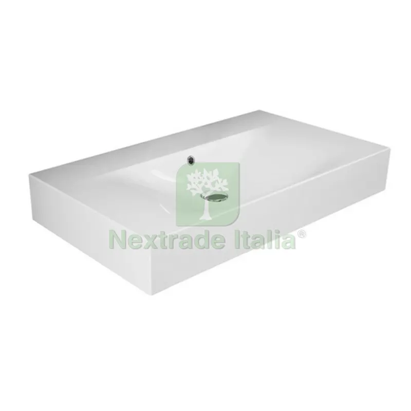 LAVABO SOSPESO DES SENZA FORO PER RUBINETTO L. 80 cm — Rubinetti e valvole — rif. FERX.DIA182-B100-080 LAVABO SOSPESO DES SENZA FORO PER RUBINETTO L. 80 cm — Rubinetti e valvole — rif. FERX.DIA182-B100-080