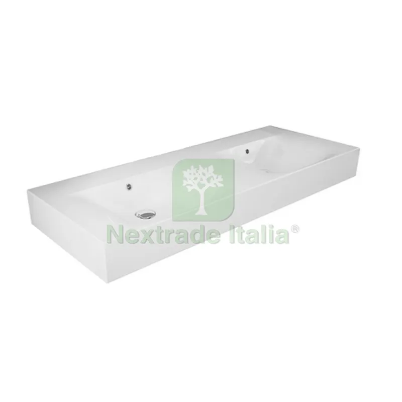 Doppio Lavabo Sospeso DES Senza Foro per Rubinetto L. 120 cm — Rubinetti e valvole — rif. FERX.DIA182-B102-120 Doppio Lavabo Sospeso DES Senza Foro per Rubinetto L. 120 cm — Rubinetti e valvole — rif. FERX.DIA182-B102-120