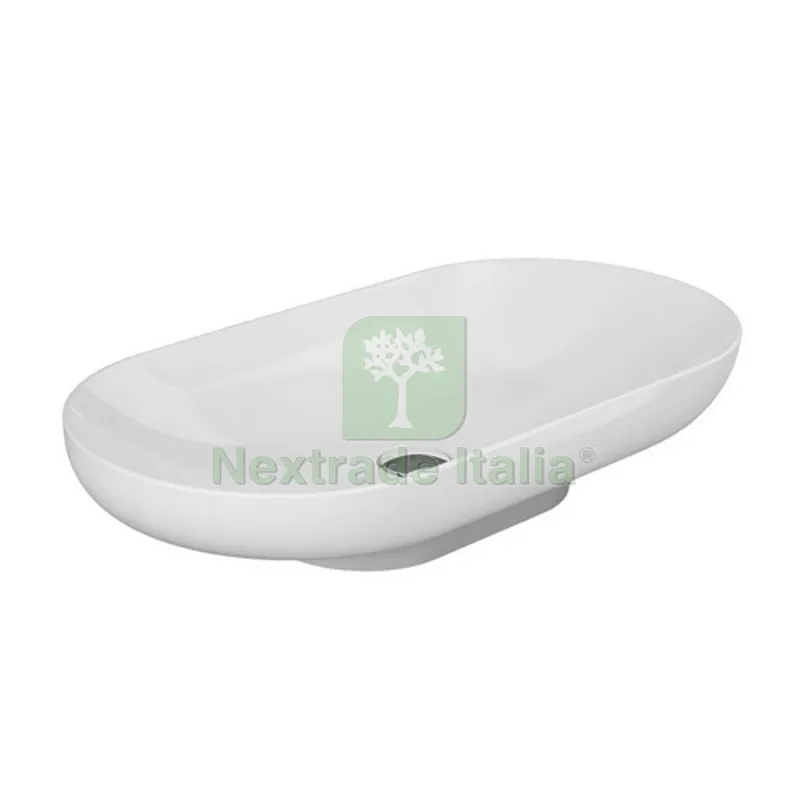 LAVABO DA APPOGGIO DES OVALE L. 70 cm — Sanitari e ceramiche — rif. FERX.DIA182-B112-70
