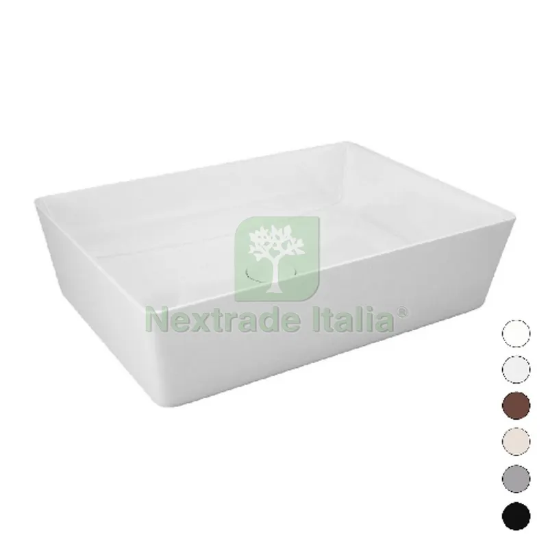 LAVABO DA APPOGGIO FEELING RETTANGOLARE Grigio Opaco Matt — Sanitari e ceramiche — rif. FERX.DIA182-F111-GM LAVABO DA APPOGGIO FEELING RETTANGOLARE Grigio Opaco Matt — Sanitari e ceramiche — rif. FERX.DIA182-F111-GM