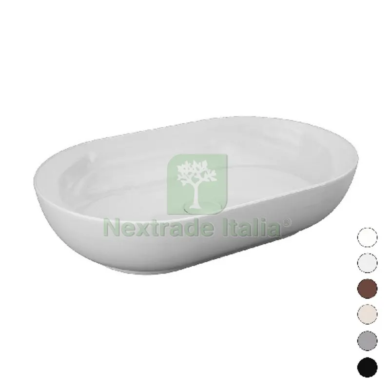 LAVABO DA APPOGGIO FEELING OVALE Cappuccino Opaco Matt — Sanitari e ceramiche — rif. FERX.DIA182-F112-CM LAVABO DA APPOGGIO FEELING OVALE Cappuccino Opaco Matt — Sanitari e ceramiche — rif. FERX.DIA182-F112-CM