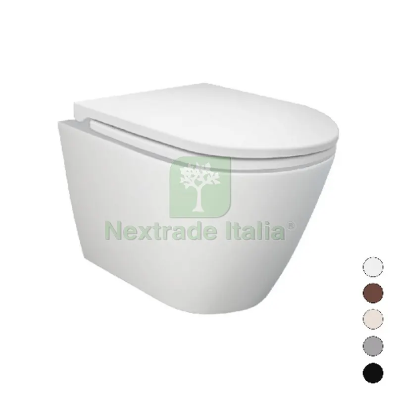 Vaso Sospeso Feeling Rimless Fissaggio Nascosto Bianco Opaco Matt — Vasi e fioriere — rif. FERX.DIA182-F411-BM Vaso Sospeso Feeling Rimless Fissaggio Nascosto Bianco Opaco Matt — Vasi e fioriere — rif. FERX.DIA182-F411-BM