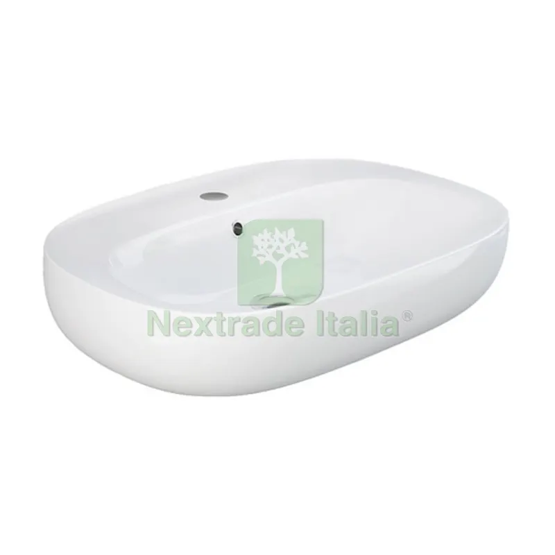 LAVABO ILLUSION OVALE Monoforo L. 60 cm — Sanitari e ceramiche — rif. FERX.DIA182-I100-60