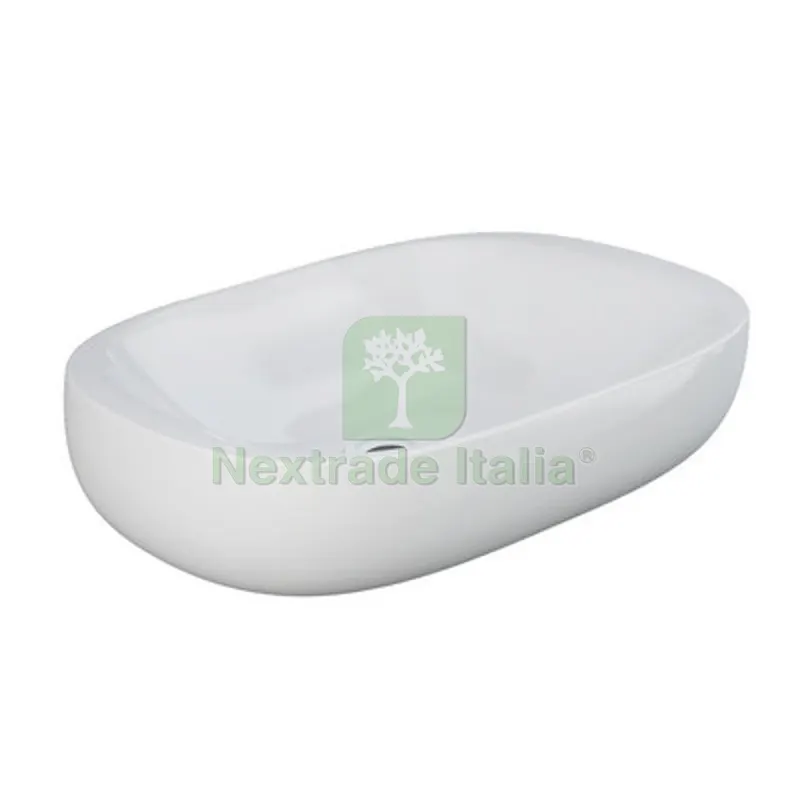 LAVABO DA APPOGGIO ILLUSION OVALE L. 60 cm — Sanitari e ceramiche — rif. FERX.DIA182-I112-60