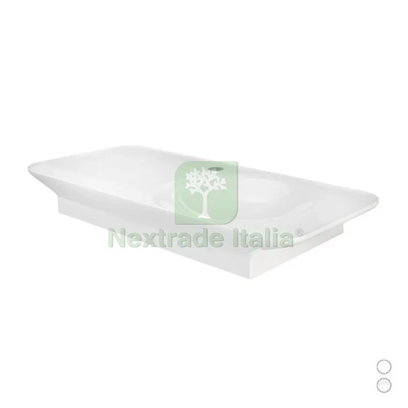 Lavabo Sospeso Valet da 112 CM Ripiano a SX Bianco Alpino — Sanitari e ceramiche — rif. FERX.DIA182-J103-BA