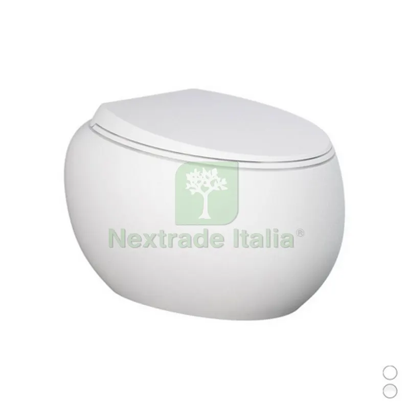 Vaso Sospeso Cloud Rimless Fissaggio Nascosto Bianco Opaco Matt — Vasi e fioriere — rif. FERX.DIA182-P411-BM