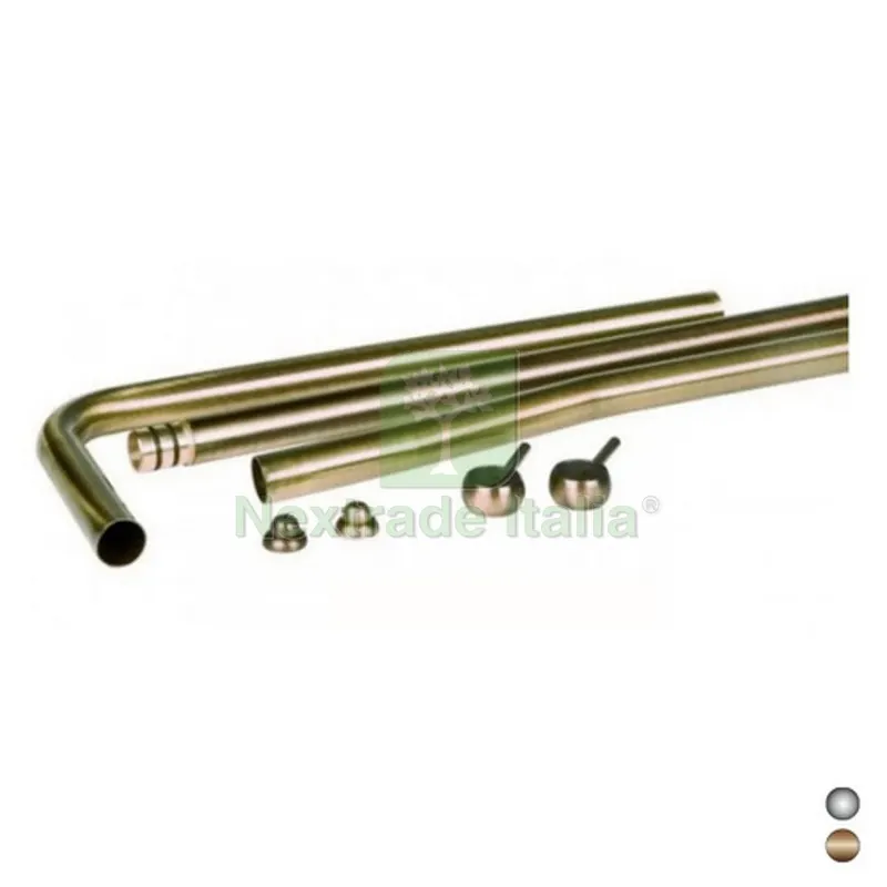 Set 3 Tubi Ottone per Cassetta Alta Antichizzata Cromo — Casalinghi e organizzazione — rif. FERX.DIA182-R5096-CR Set 3 Tubi Ottone per Cassetta Alta Antichizzata Cromo — Casalinghi e organizzazione — rif. FERX.DIA182-R5096-CR