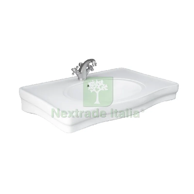 LAVABO CONSOLLE WASHINGTON L. 108 cm — Sanitari e ceramiche — rif. FERX.DIA182-WR101-108
