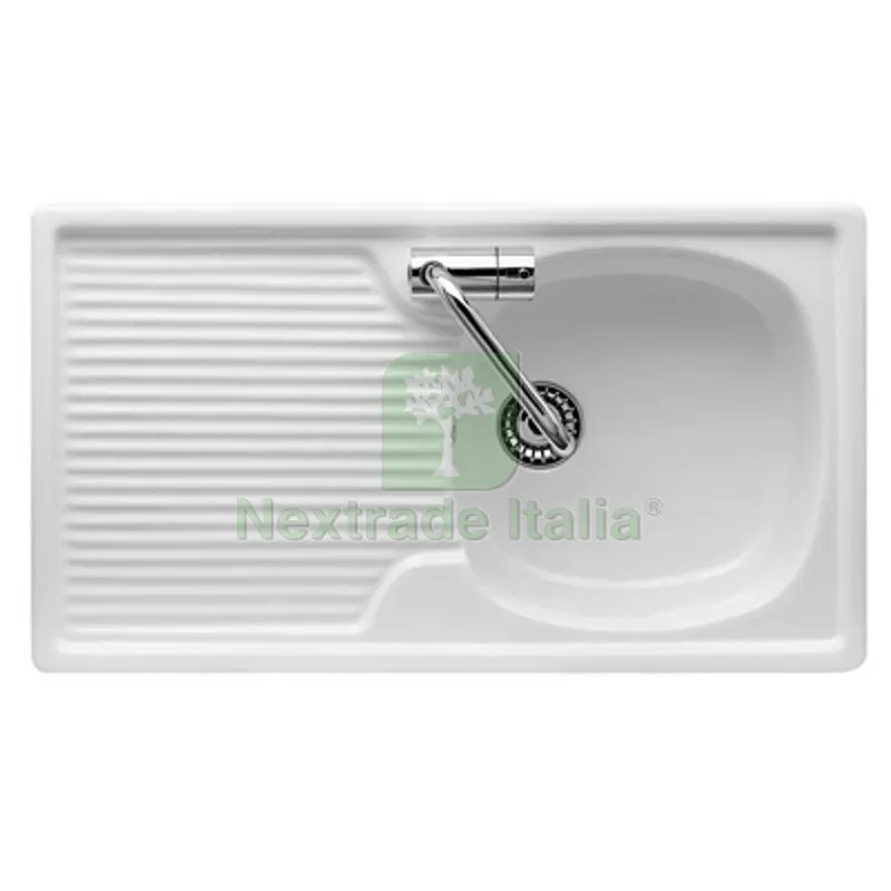 Lavello da Incasso in Ceramica con 1 Vaschetta 80 x 45 cm 80 dx/sx — Sanitari e ceramiche — rif. FERX.DIA185-C180 Lavello da Incasso in Ceramica con 1 Vaschetta 80 x 45 cm 80 dx/sx — Sanitari e ceramiche — rif. FERX.DIA185-C180