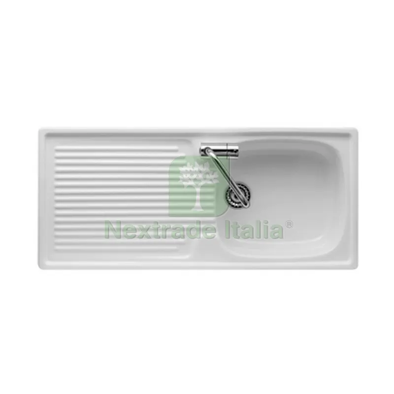 LAVELLO DA INCASSO IN CERAMICA CON 1 VASCHETTA 100X45 cm 100 dx/sx — Sanitari e ceramiche — rif. FERX.DIA185-C183