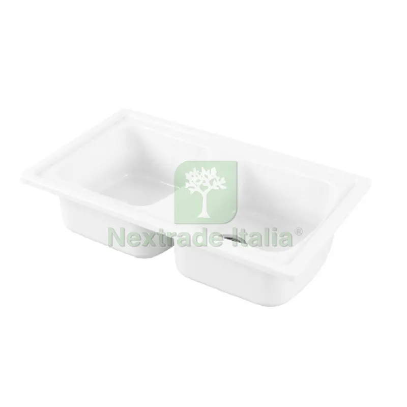 LAVELLO DA INCASSO IN CERAMICA 2 VASCHE GENIUS 86X50 cm 86X50 — Sanitari e ceramiche — rif. FERX.DIA185-C184 LAVELLO DA INCASSO IN CERAMICA 2 VASCHE GENIUS 86X50 cm 86X50 — Sanitari e ceramiche — rif. FERX.DIA185-C184