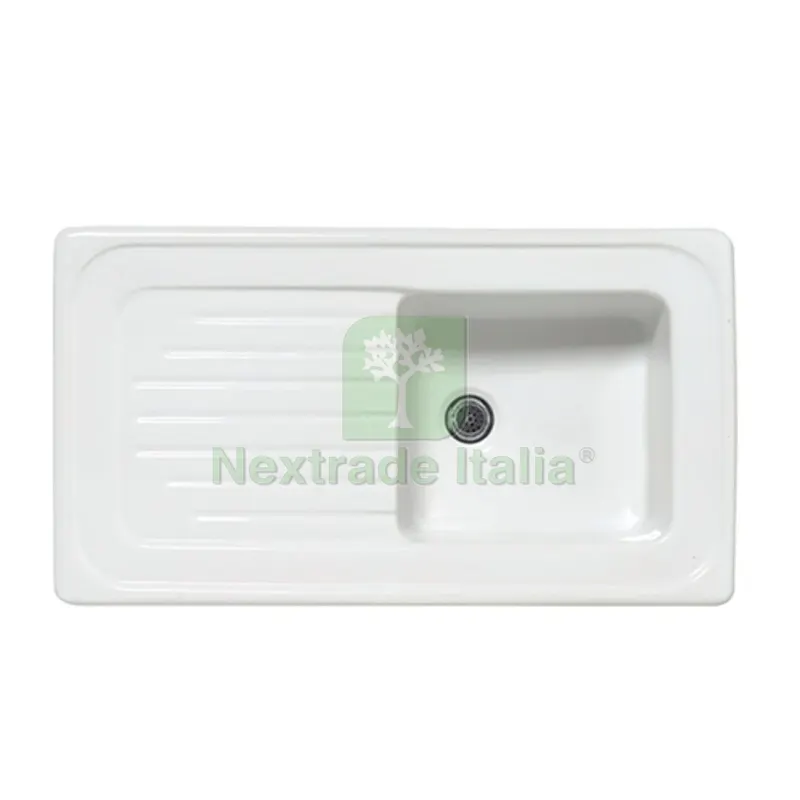 Lavello da Incasso in Ceramica MOD. C280 con 1 Vaschetta 90 x 50 Bianco — Sanitari e ceramiche — rif. FERX.DIA185-C280 Lavello da Incasso in Ceramica MOD. C280 con 1 Vaschetta 90 x 50 Bianco — Sanitari e ceramiche — rif. FERX.DIA185-C280