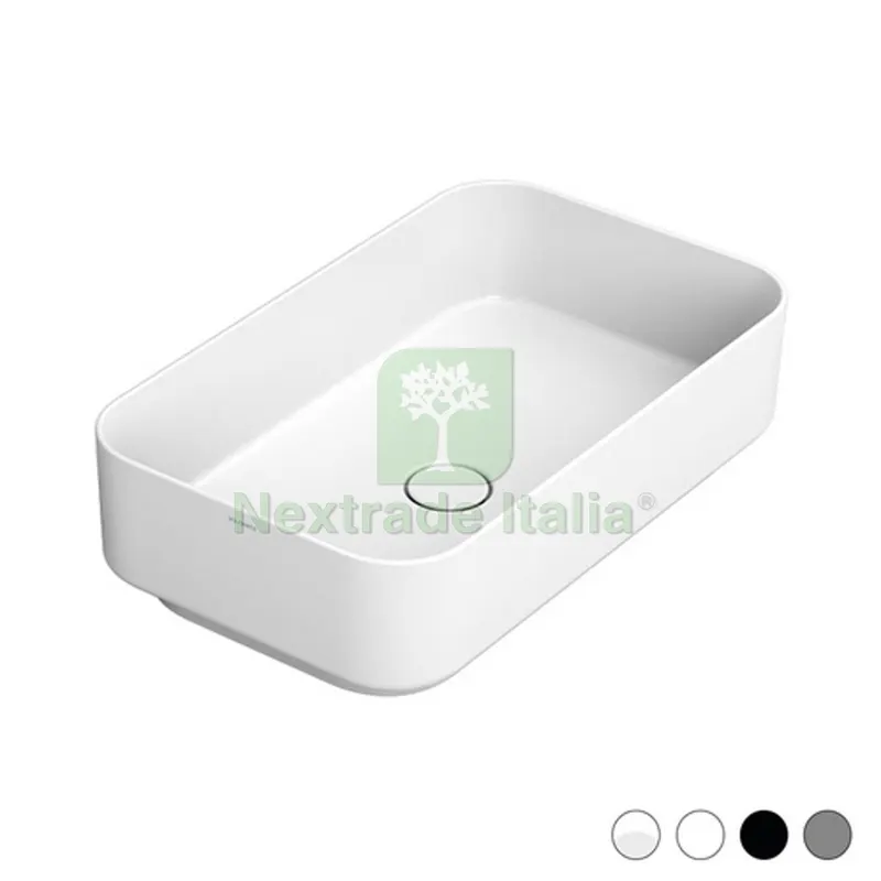 LAVABO DA APPOGGIO RETTANGOLARE NOEMI cm 64 x 38 Bianco — Sanitari e ceramiche — rif. FERX.DIA185-DNAR-64BI LAVABO DA APPOGGIO RETTANGOLARE NOEMI cm 64 x 38 Bianco — Sanitari e ceramiche — rif. FERX.DIA185-DNAR-64BI