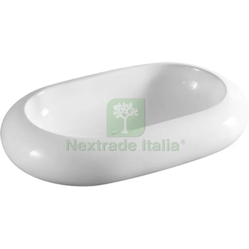 LAVABO DA APPOGGIO MOD. LA26 CM 63 X 40 Bianco — Sanitari e ceramiche — rif. FERX.DIA185-LA26 LAVABO DA APPOGGIO MOD. LA26 CM 63 X 40 Bianco — Sanitari e ceramiche — rif. FERX.DIA185-LA26