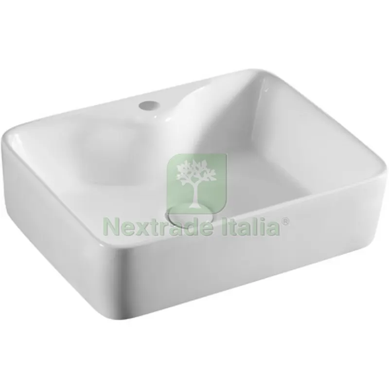 LAVABO DA APPOGGIO MOD. LA34 CM 48 X 37 Bianco — Sanitari e ceramiche — rif. FERX.DIA185-LA34