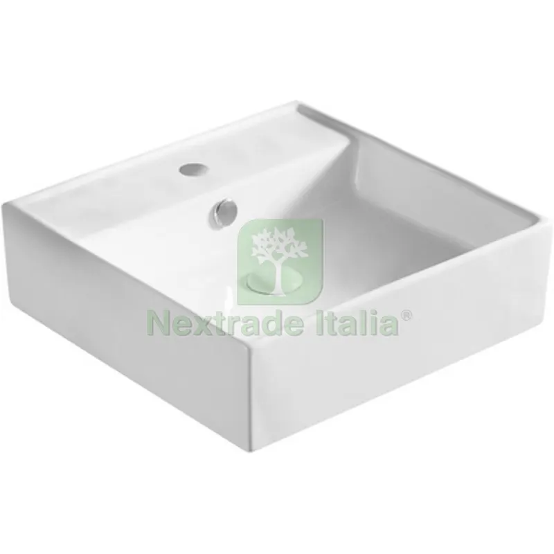 LAVABO DA APPOGGIO MOD. LA40 CM 46.5 X 46.5 Bianco — Sanitari e ceramiche — rif. FERX.DIA185-LA40