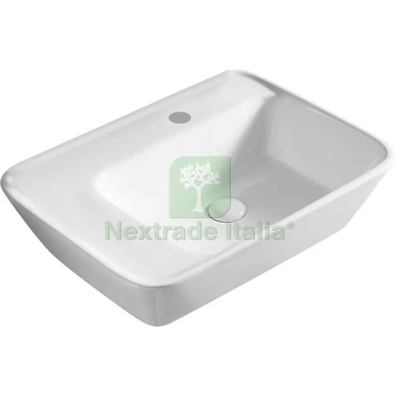 LAVABO DA APPOGGIO MOD. LA44 CM 57.5 X 44 Bianco — Sanitari e ceramiche — rif. FERX.DIA185-LA44