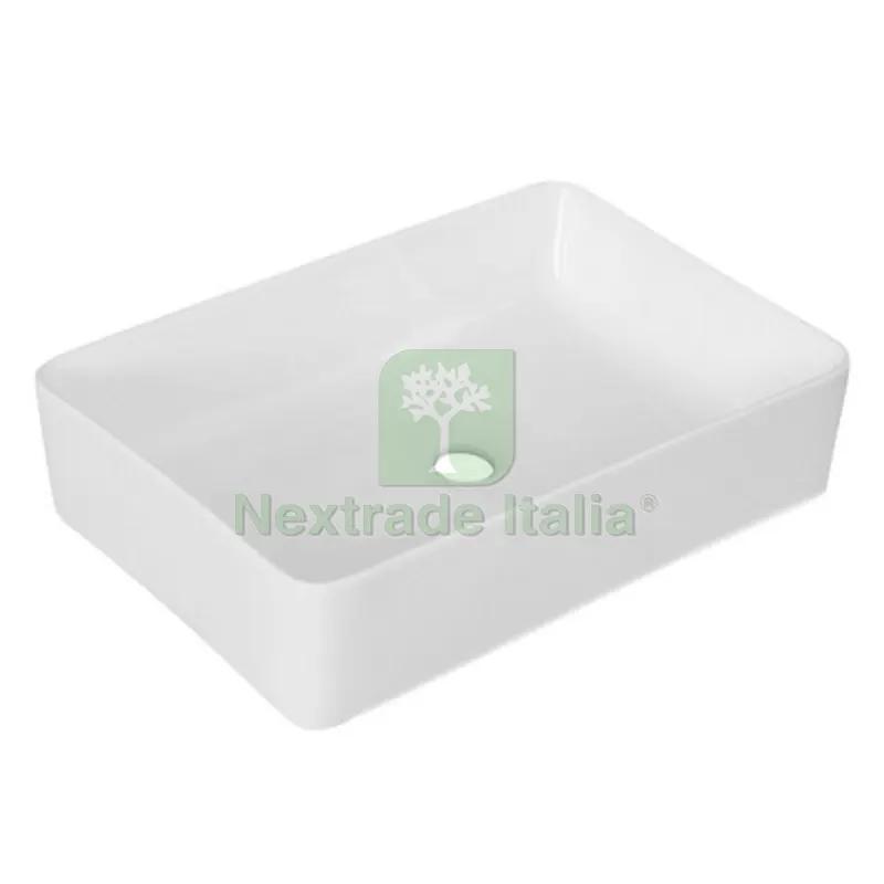 LAVABO DA APPOGGIO MOD. LA50 CM 55 X 39 Bianco — Sanitari e ceramiche — rif. FERX.DIA185-LA50 LAVABO DA APPOGGIO MOD. LA50 CM 55 X 39 Bianco — Sanitari e ceramiche — rif. FERX.DIA185-LA50