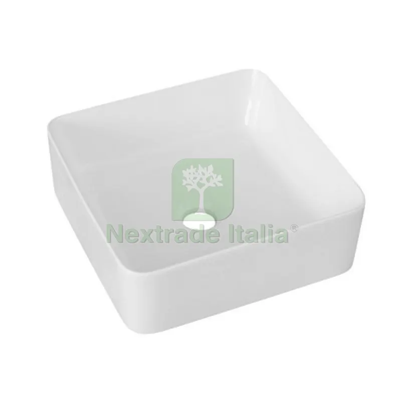 LAVABO DA APPOGGIO MOD. LA53 CM 34.5 X 34.5 Bianco — Sanitari e ceramiche — rif. FERX.DIA185-LA53 LAVABO DA APPOGGIO MOD. LA53 CM 34.5 X 34.5 Bianco — Sanitari e ceramiche — rif. FERX.DIA185-LA53