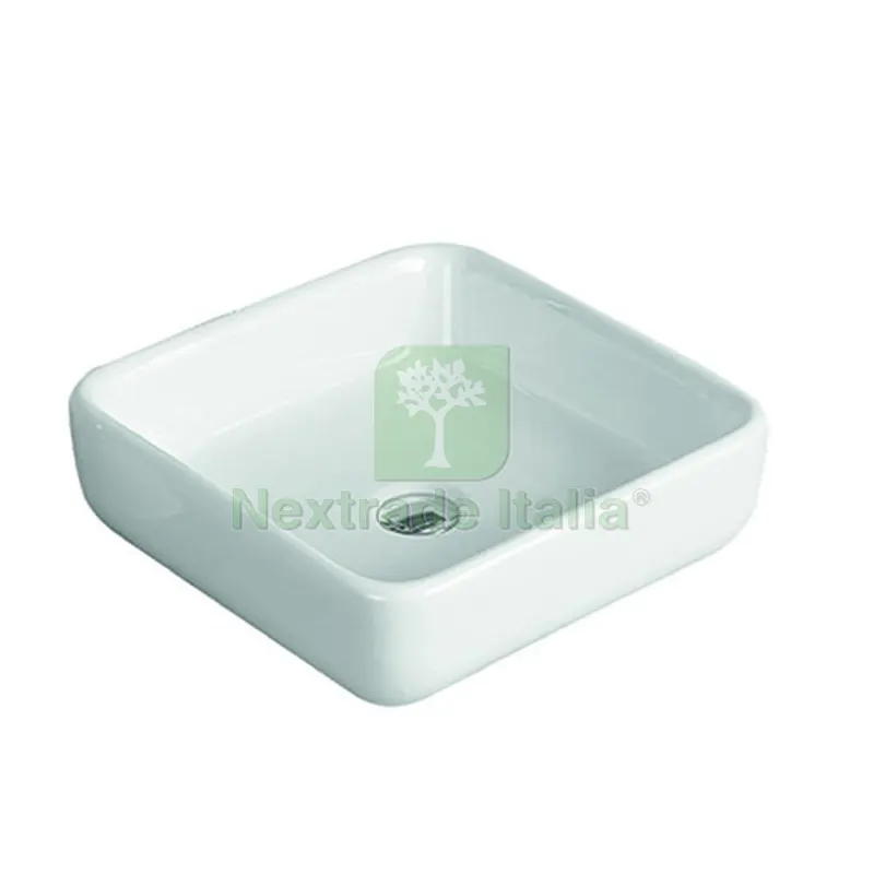 LAVABO DA APPOGGIO MOD. LA66 CM 40 X 40 Bianco — Sanitari e ceramiche — rif. FERX.DIA185-LA66