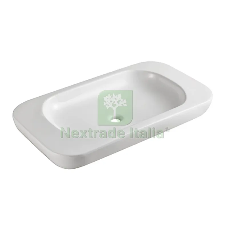 LAVABO DA APPOGGIO MOD. LA68 CM 81 X 46,5 Bianco — Sanitari e ceramiche — rif. FERX.DIA185-LA68 LAVABO DA APPOGGIO MOD. LA68 CM 81 X 46,5 Bianco — Sanitari e ceramiche — rif. FERX.DIA185-LA68