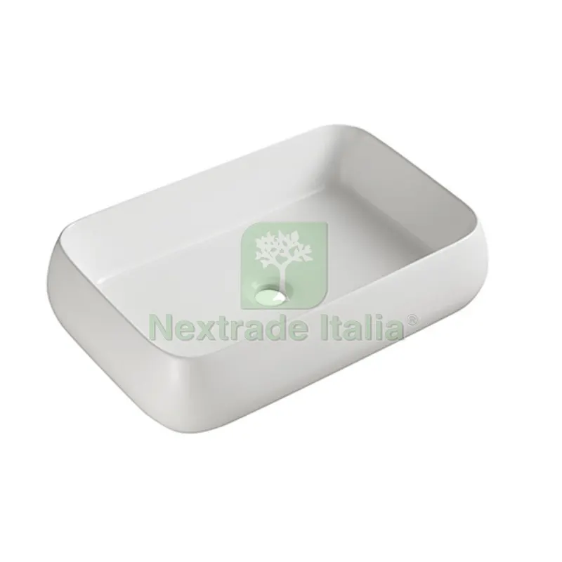 LAVABO DA APPOGGIO MOD. LA73 CM 60 X 40 Bianco — Sanitari e ceramiche — rif. FERX.DIA185-LA73