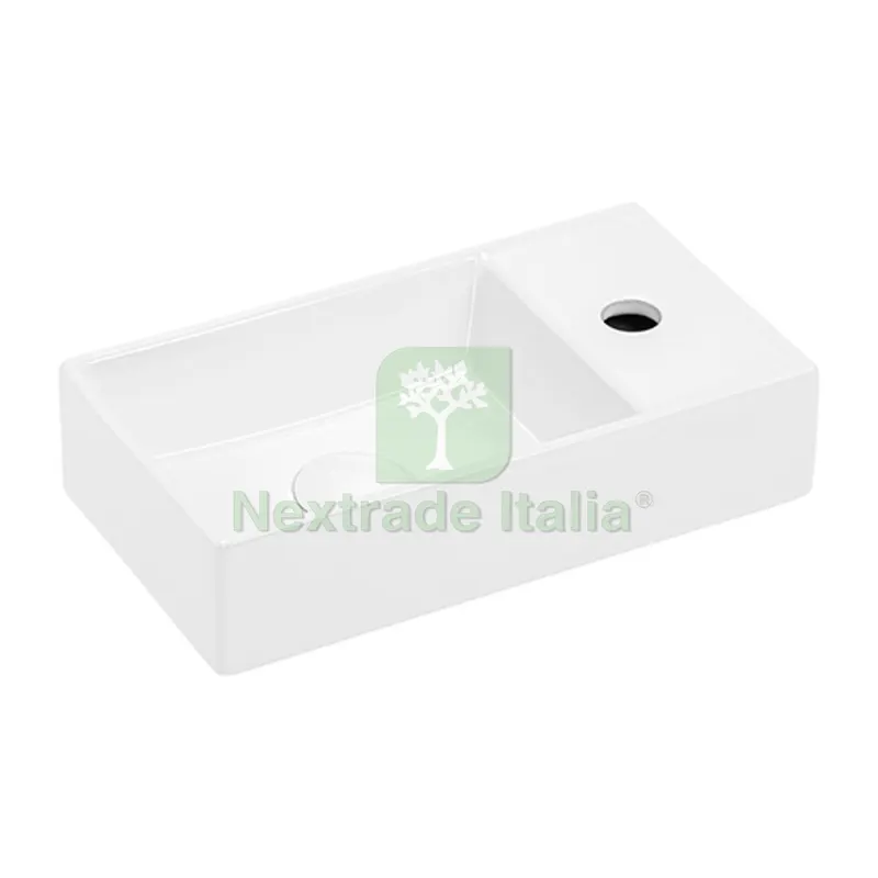 LAVABO DA APPOGGIO MOD. LA 75 CM 40,5 X 22 Bianco — Sanitari e ceramiche — rif. FERX.DIA185-LA75