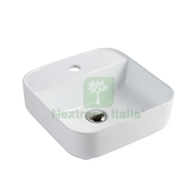 LAVABO RETTANGOLARE MOD. LAR02 cm 50x40x14 Bianco lucido — Sanitari e ceramiche — rif. FERX.DIA185-LAR02-050 LAVABO RETTANGOLARE MOD. LAR02 cm 50x40x14 Bianco lucido — Sanitari e ceramiche — rif. FERX.DIA185-LAR02-050
