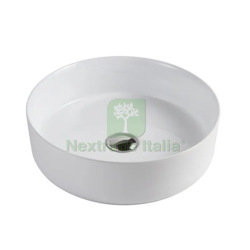 LAVABO DA APPOGGIO MOD. LAT01 cm 36x36x12 Bianco lucido — Sanitari e ceramiche — rif. FERX.DIA185-LAT01-036