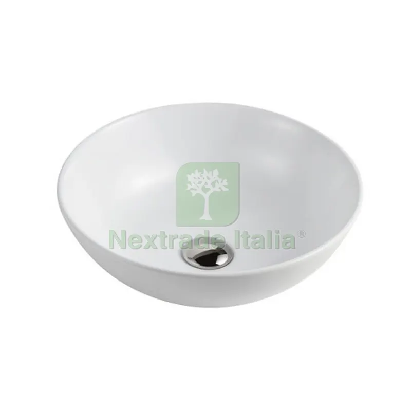 LAVABO DA APPOGGIO MOD. LAT02 cm 40x40x15 Bianco lucido — Sanitari e ceramiche — rif. FERX.DIA185-LAT02-040