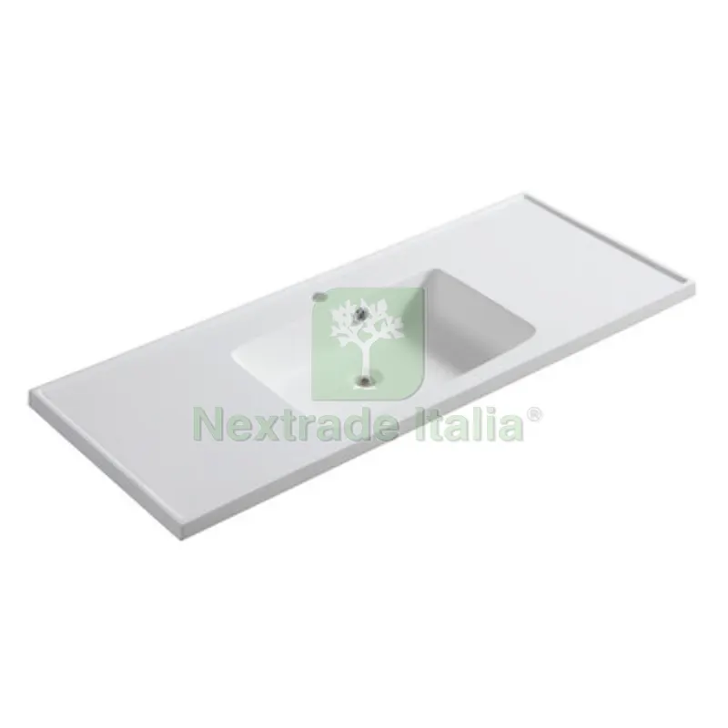 CONSOLLE IN RESINA MOD. LC24 cm 80 x 45 - Vasca a Destra — Accessori bagno — rif. FERX.DIA185-LC24-080D