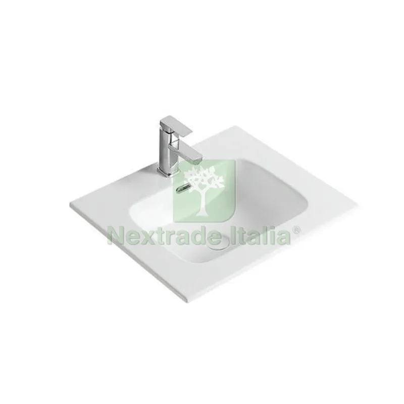 CONSOLLE CON VASCA CENTRALE MOD. 02 cm 81 x 51.5 x18 Bianco lucido — Accessori bagno — rif. FERX.DIA185-LCC02-081 CONSOLLE CON VASCA CENTRALE MOD. 02 cm 81 x 51.5 x18 Bianco lucido — Accessori bagno — rif. FERX.DIA185-LCC02-081