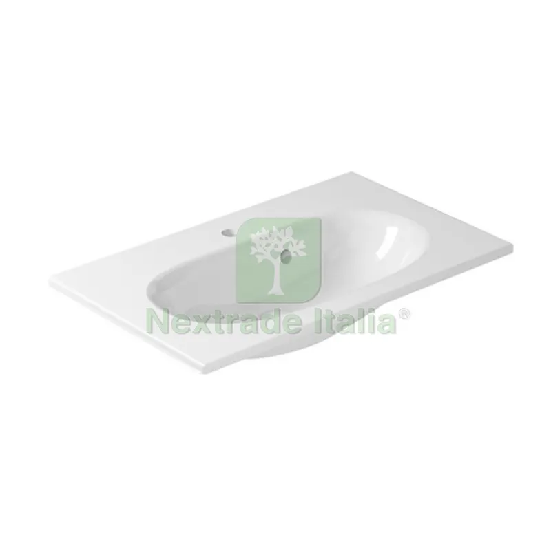 LAVABO CONSOLLE INST. SOSPESA-SOPRAPIANO L.75 cm 75 x 45 — Sanitari e ceramiche — rif. FERX.DIA185-LCG71-075