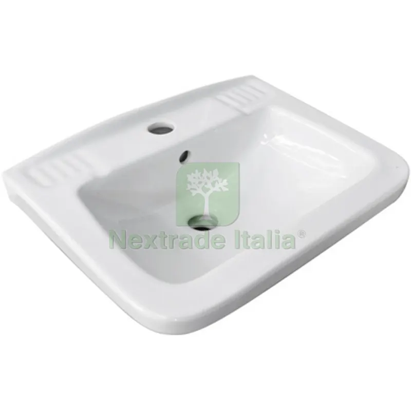 LAVABO A PARETE QUADRO CM 40 x 50 cm 40 x 50 — Sanitari e ceramiche — rif. FERX.DIA185-LP84 LAVABO A PARETE QUADRO CM 40 x 50 cm 40 x 50 — Sanitari e ceramiche — rif. FERX.DIA185-LP84
