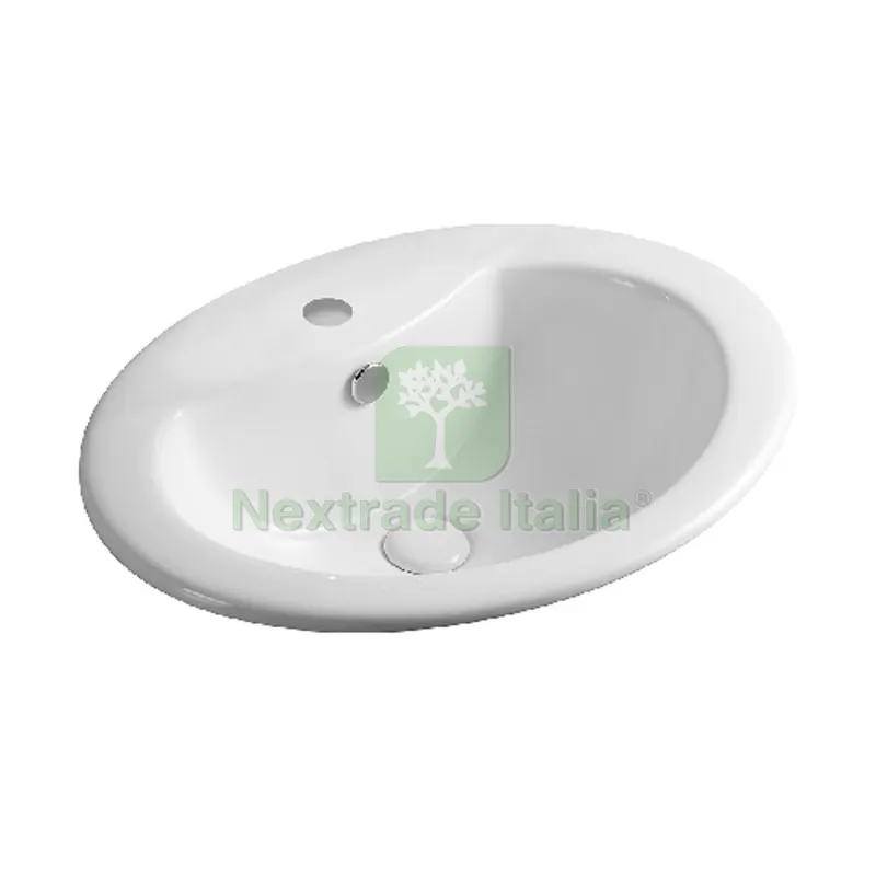 LAVABO SOPRAPIANO CON FORO RUBINETTO LS66 CM 56 X 46 Bianco — Rubinetti e valvole — rif. FERX.DIA185-LS66 LAVABO SOPRAPIANO CON FORO RUBINETTO LS66 CM 56 X 46 Bianco — Rubinetti e valvole — rif. FERX.DIA185-LS66
